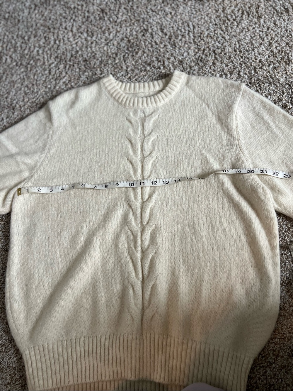 Stussy Off-White Cable Knit Crewneck Sweater - Picture 4 of 7
